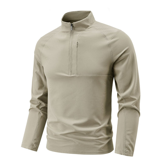 Herren technischer Thermo-Halbzip-Pullover mit Stehkragen und Brustreißverschlusstasche EB