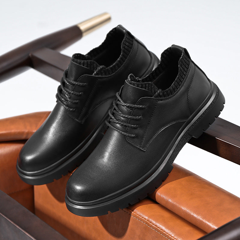 Herren Elegante Schnürschuhe mit rutschfester Sohle und atmungsaktivem Innenfutter EB
