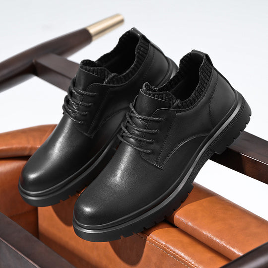Herren Elegante Schnürschuhe mit rutschfester Sohle und atmungsaktivem Innenfutter EB
