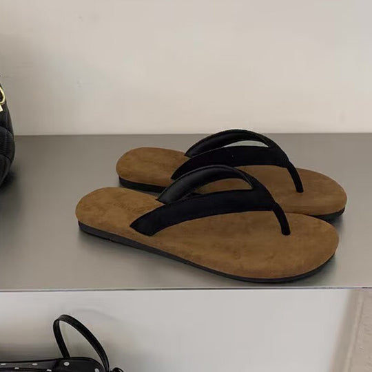 Damen Zehentrenner-Sandalen mit ergonomischem Fußbett und elegantem Riemendesign EB