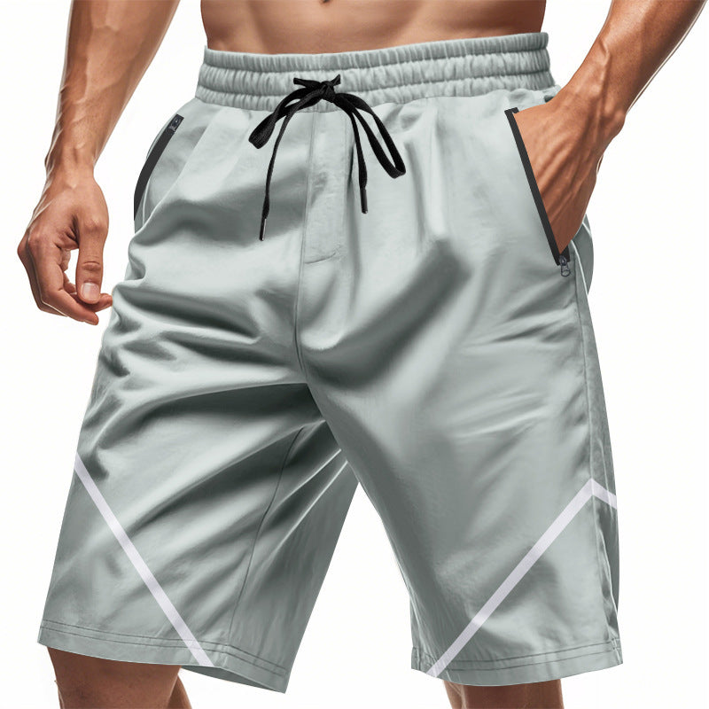 Herren Sportliche Trainingsshorts mit praktischen Reißverschlusstaschen und atmungsaktivem Material EB