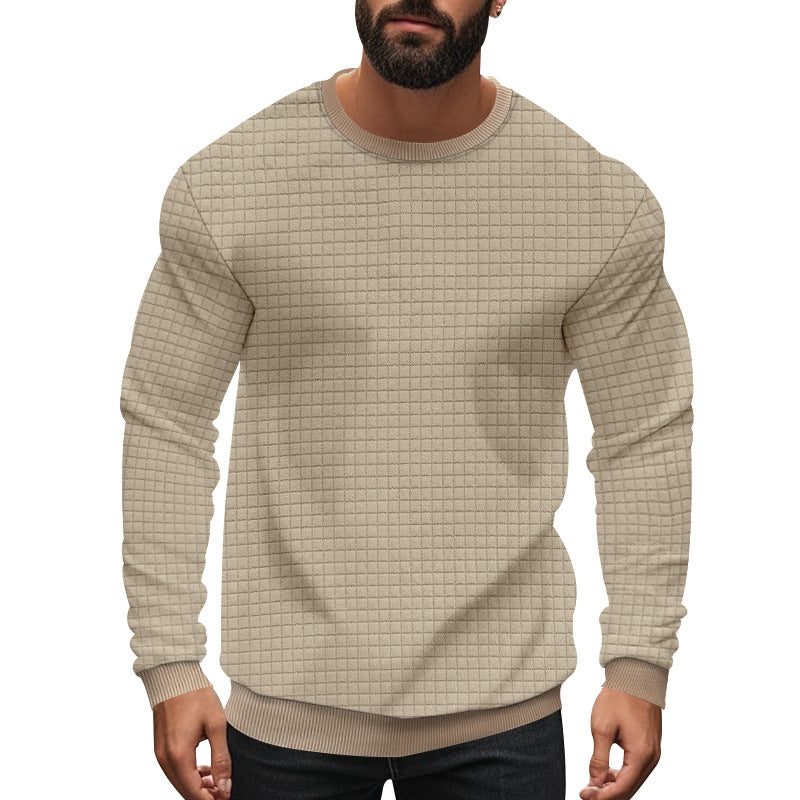 Herren Langarm-Sweatshirt mit strukturiertem Design und elastischem Bund EB