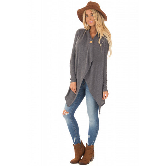 Damen Wickeljacke mit asymmetrischem Schnitt akzenten EB