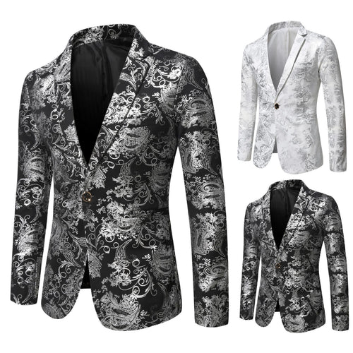 Damen eleganter Blazer mit floralem 3D-Design EB