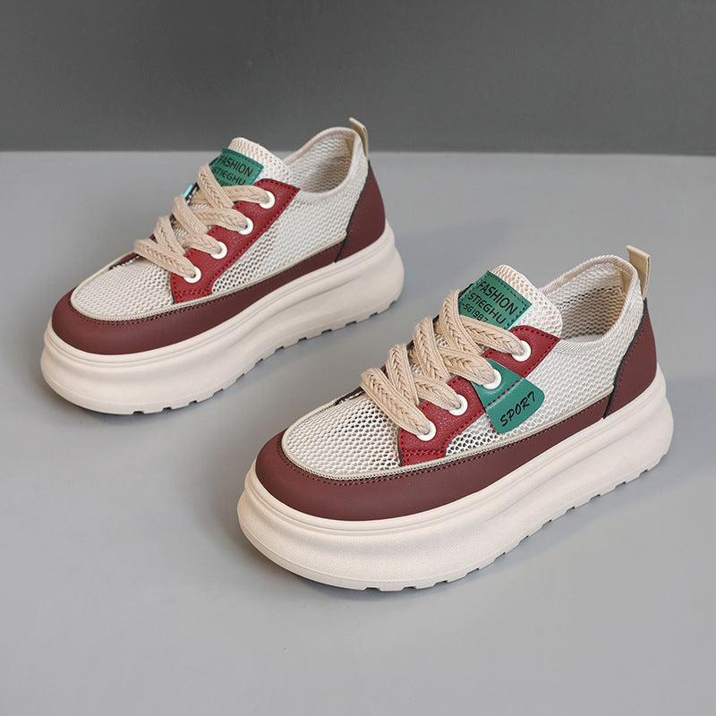 Damen Sportliche Chunky Sneakers mit atmungsaktivem Obermaterial und dämpfender Sohle EB