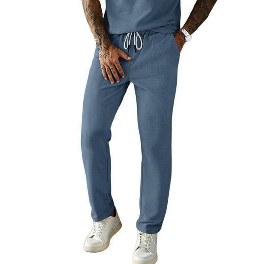 Herren Slim-Fit Jogginghose mit Kordelzug, elastischem Bund und seitlichen Eingrifftaschen EB