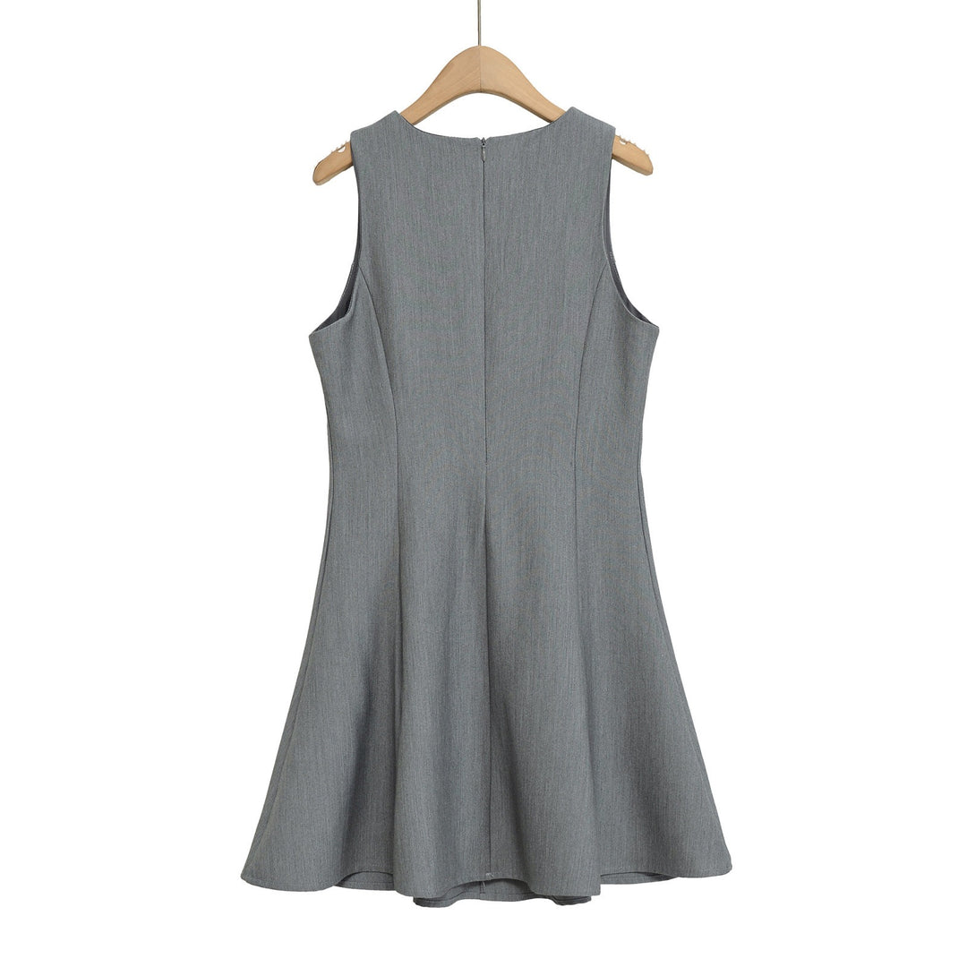 Damen Besprechungs-Kleid mit eleganter Schleifenverzierung und fließendem Schnitt EB