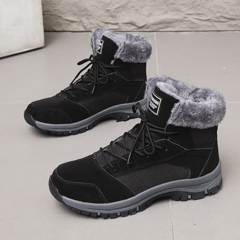 Damen gefütterte Winterstiefel mit rutschfester Sohle und isolierendem Kragen EB