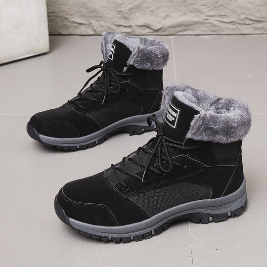 Damen gefütterte Winterstiefel mit rutschfester Sohle und isolierendem Kragen EB