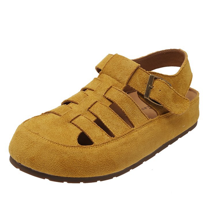 Damen Komfortable und stilvolle Ledersandalen mit verstellbarem Riemen EB