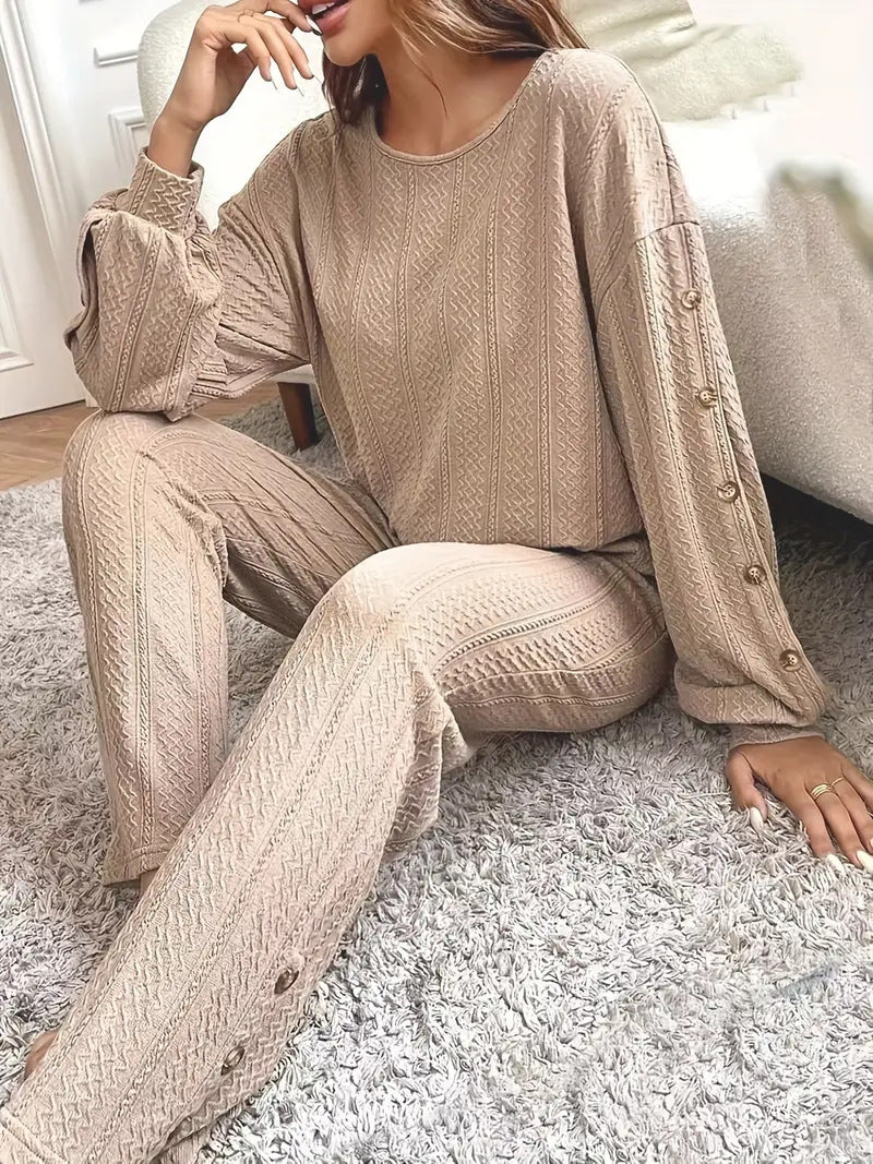 Damen Gemusterter Loungeanzug EB