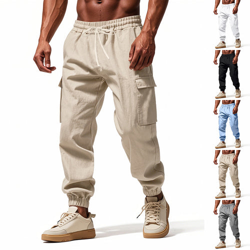 Herren Cargo-Hose mit elastischem Bund und praktischen Taschen EB