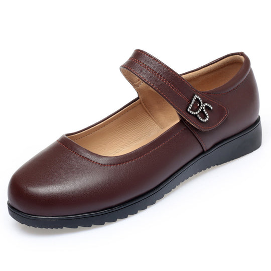 Damen elegante Mary Jane Schuhe mit modischem Riemen und bequemem Blockabsatz EB