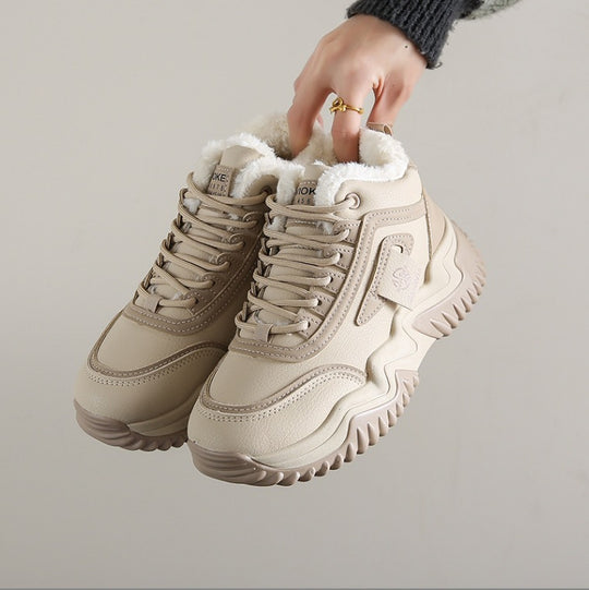 Damen Warmgefütterte Sneaker mit rutschfester Sohle EB