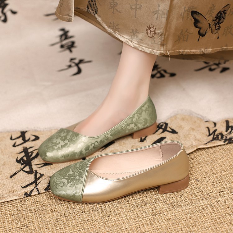 Damen elegante Ballerinas mit floralem Design und komfortablem Fußbett EB
