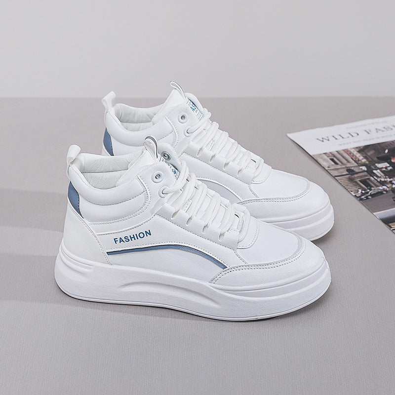 Damen modische High-Top Sneakers mit extrastarker Sohle und gepolsterter Innensohle EB