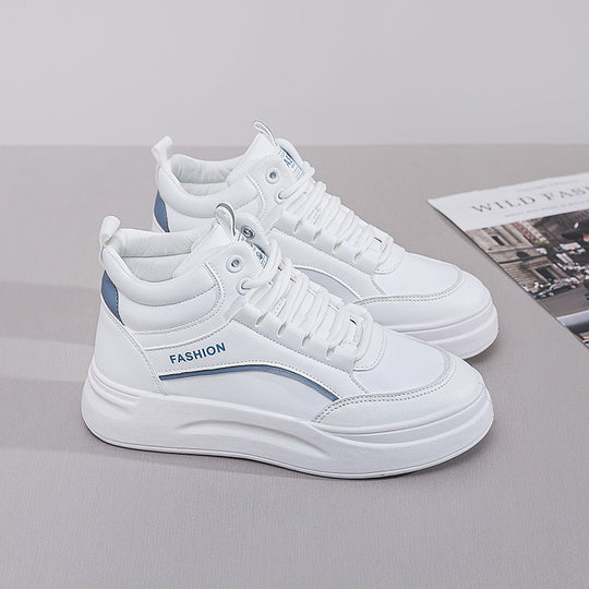 Damen modische High-Top Sneakers mit extrastarker Sohle und gepolsterter Innensohle EB