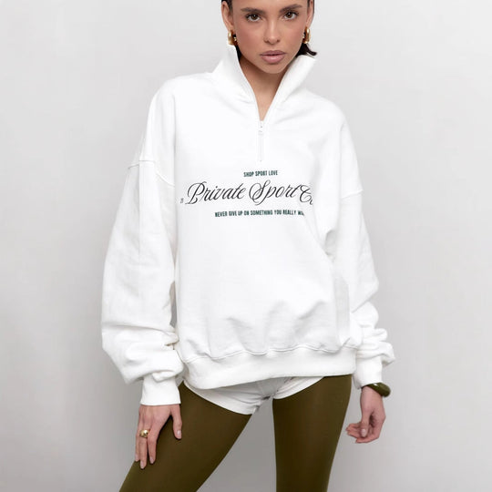 EB | Sweatshirt Halbzip und Buchstaben Druck