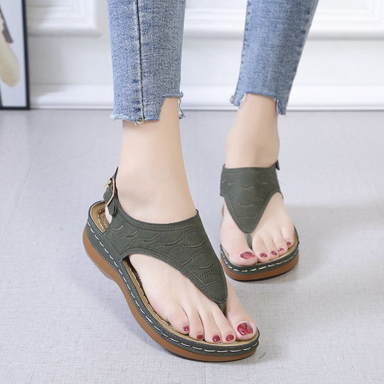 Damen Zehentrenner-Sandalen mit anatomischer Fußbettung EB