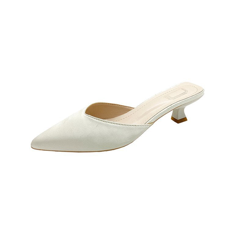 Damen elegante Slingback-Mules mit spitz zulaufender Form EB