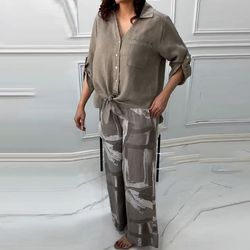 Damen Freizeit-Hose und lässiges Oberteil Set EB