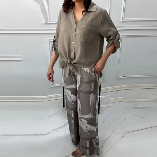 Damen Freizeit-Hose und lässiges Oberteil Set EB