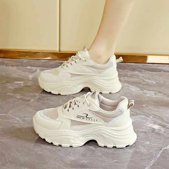 Damen Chunky Sneakers mit atmungsaktivem Obermaterial und stoßdämpfender Sohle EB