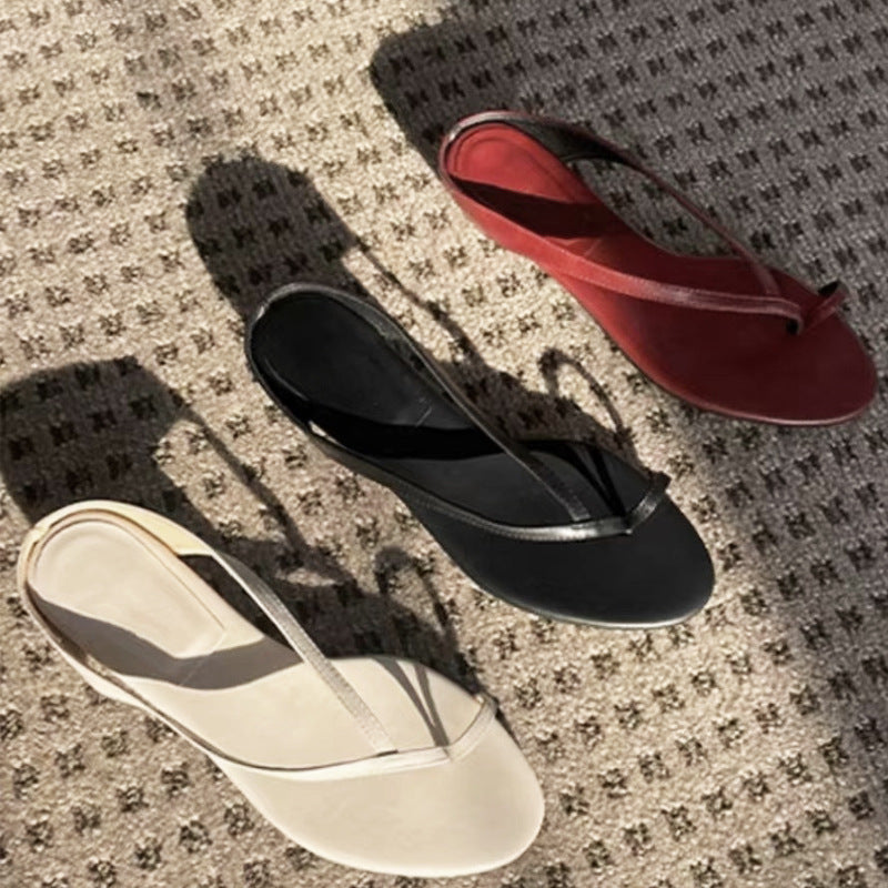 Damen Zehentrenner mit elegantem Riemendesign und bequemer Fußbettgestaltung EB