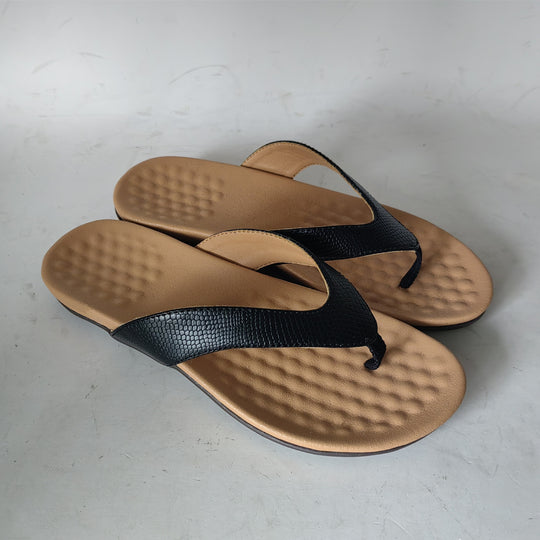 Damen Elegante Zehentrenner-Sandalen mit modischem Riemendesign EB