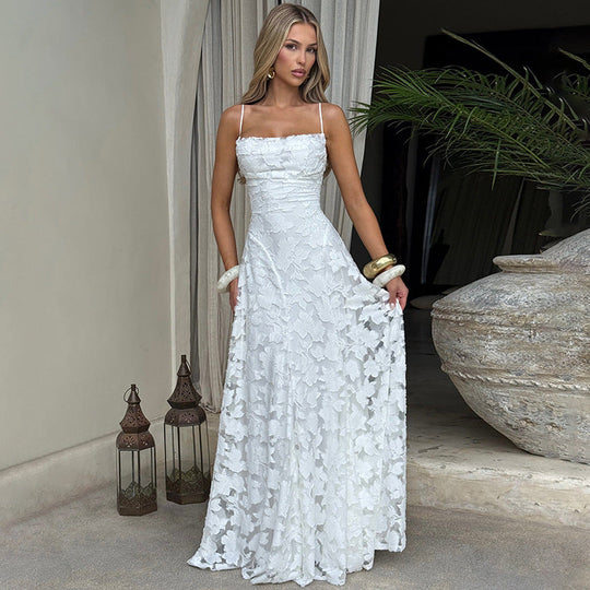 Damen Elegantes Abendkleid mit Wunderschönen Floral Mustern und Raffinierten Details EB