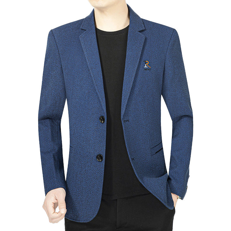 Herren Slim Fit Sakko mit feiner Struktur und klassischer Knopfleiste EB