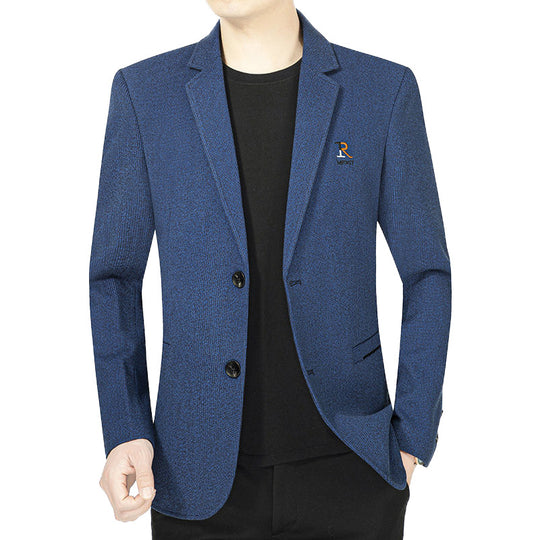 Herren Slim Fit Sakko mit feiner Struktur und klassischer Knopfleiste EB