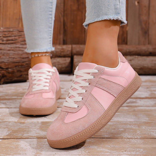 Damen Schnür-Sneaker aus Wildleder und Kunstleder EB
