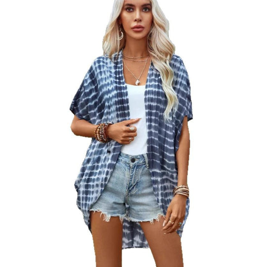 Damen Leichtes Kimono mit modernem Batikdesign EB