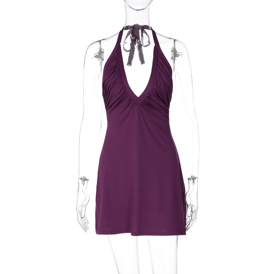 Damen Strandskleid mit alternativem Halter-Design und schmeichelnder Drapierung EB