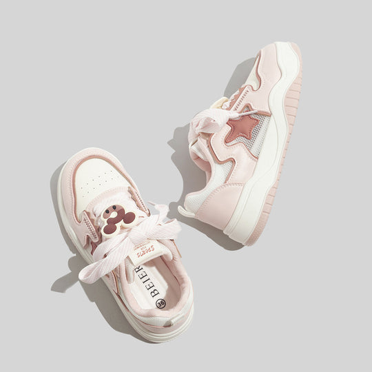 Damen Sneakers mit kreativem Schnürsystem und atmungsaktivem Mesh-Obermaterial EB
