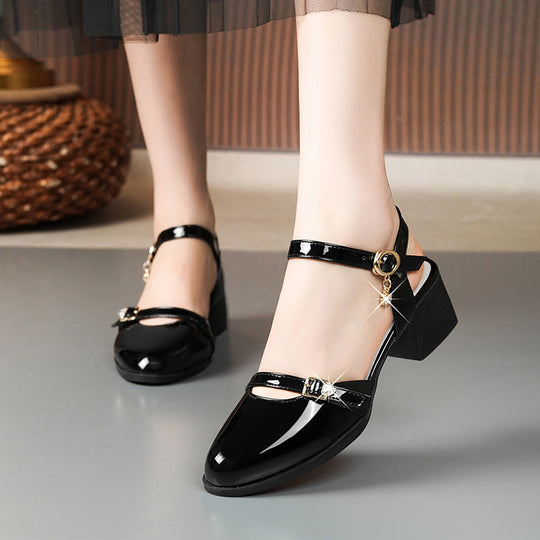 Damen Elegante Slingpumps mit modischem Riemen und bequemer Sohle EB