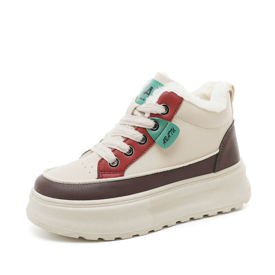 Damen High-Top Sneakers mit kuscheligem Innenfutter und rutschfester Sohle EB