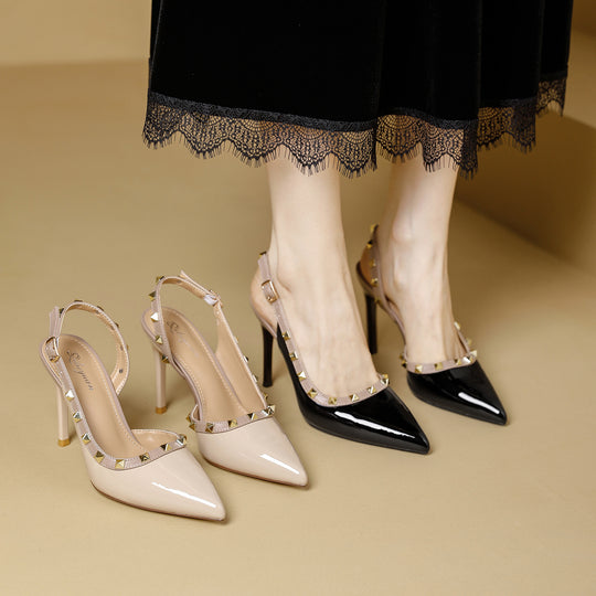 Damen Slingback-Pumps mit eleganter Stud-Applikation EB