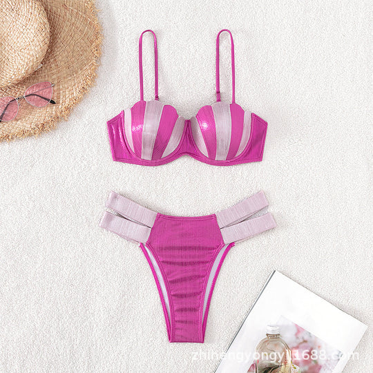Damen Push-Up Bikini mit glitzernden Akzenten EB