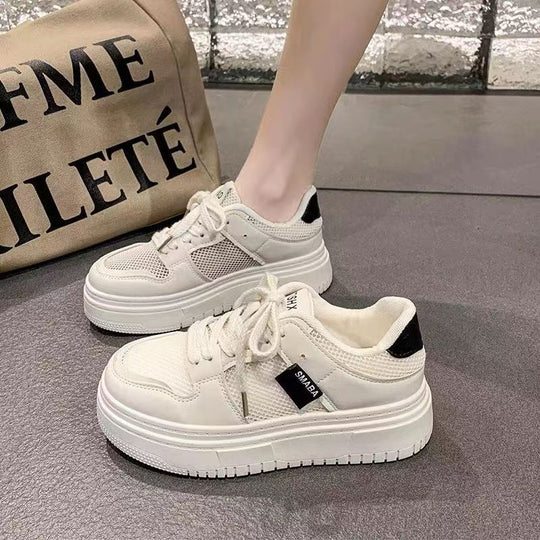 Damen Komfortable und sportliche Sneakers mit atmungsaktiver Mesh-Oberfläche und dämpfender Sohle EB