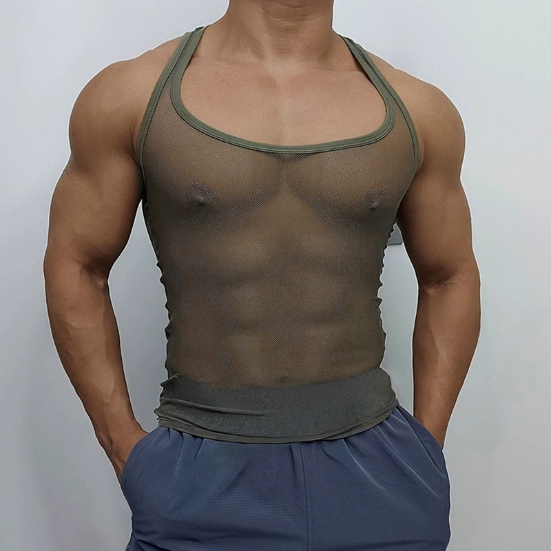 Herren Atmungsaktives Sport-Tanktop mit Racerback-Design EB