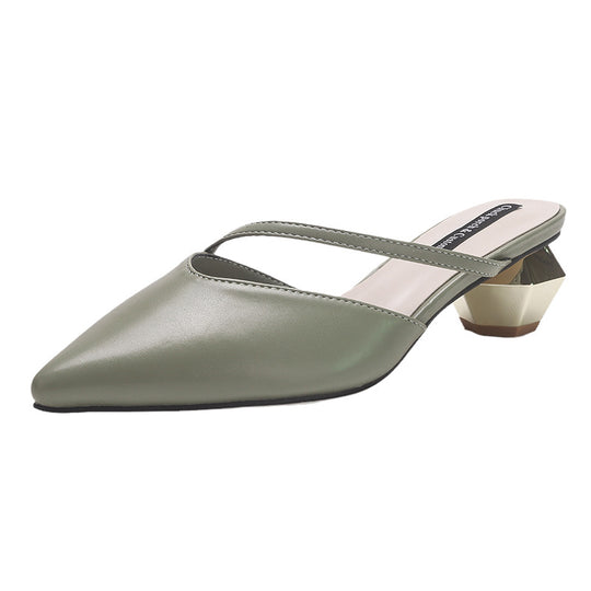 Damen Sling-Pumps mit einzigartigem geometrischen Absatzdesign EB