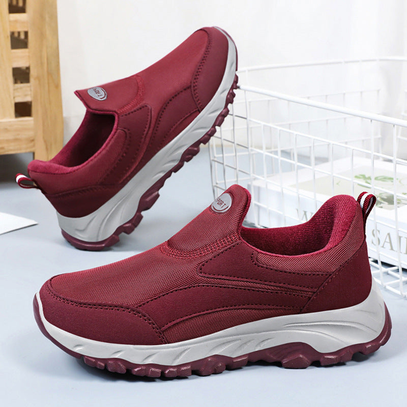 Damen Sportliche Slip-On Sneakers mit rutschfester Sohle und dematmungsaktiven Obermaterial EB