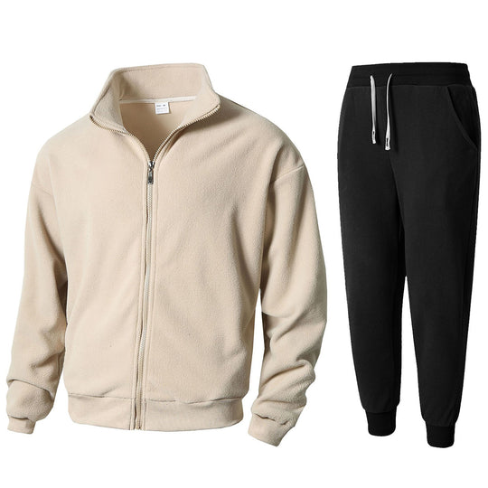 Herren Fleece Relaxanzug mit hohem Kragen EB
