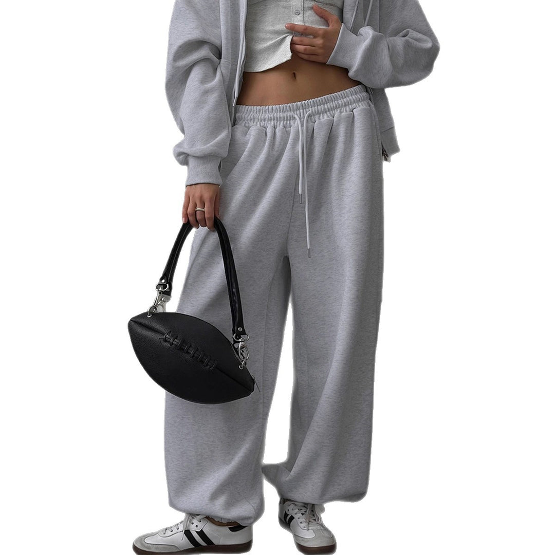 Damen Bequemes Oversized-Lounge-Set mit Kapuze und elastischem Bund EB
