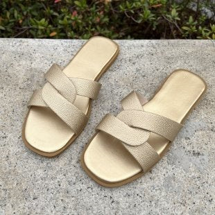 Damen bequeme Clogs mit modischem Überkreuz-Riemendesign EB