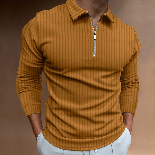 Herren modischer Poloshirt mit Reißverschluss EB