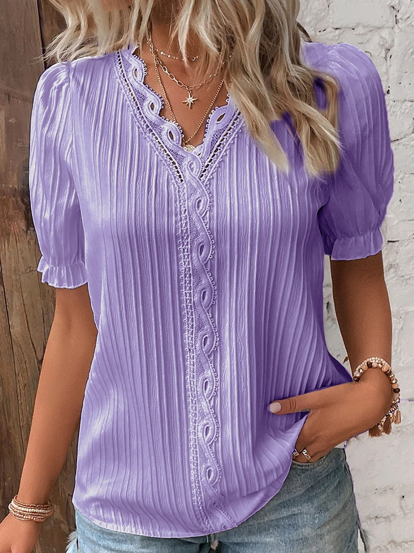 Damen Bluse mit raffiniertem Rüschendetail EB