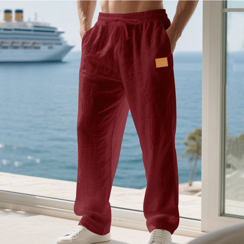 Herren Bequeme und luftige Sommerhose aus leichtem Leinenmaterial EB